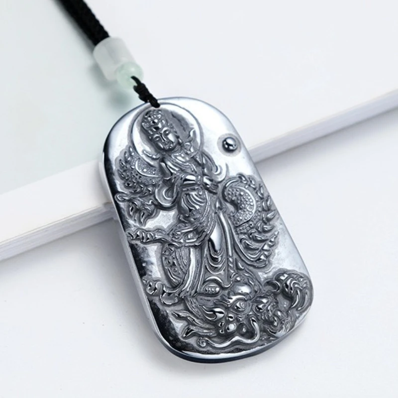 

New Natural Terahertz Guanyin Pendant, Classic Fashion Versatile Necklace