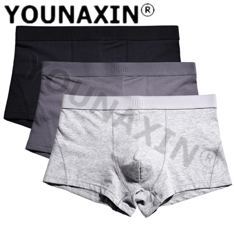 

3 Pcs Homme Panties Cotton Big Size Underwear Of Men Undies Boxers Briefs Knickers Solid Colors Underpants Shorts M L XL 2XL 3XL