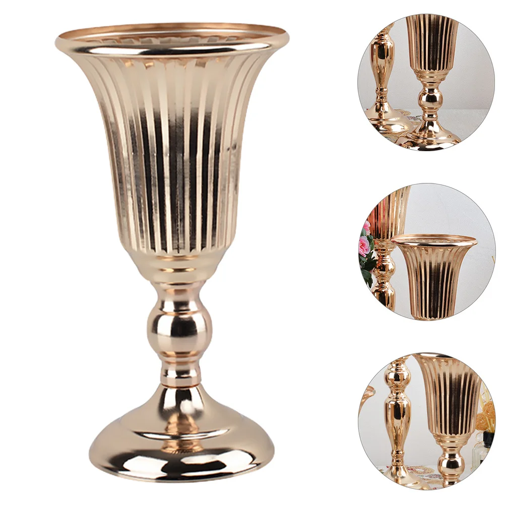 

Iron Wedding Flower Vase Sturdy Design Creative Flower Vessel Adornment Decorative Desktop Vintage Flowerpot