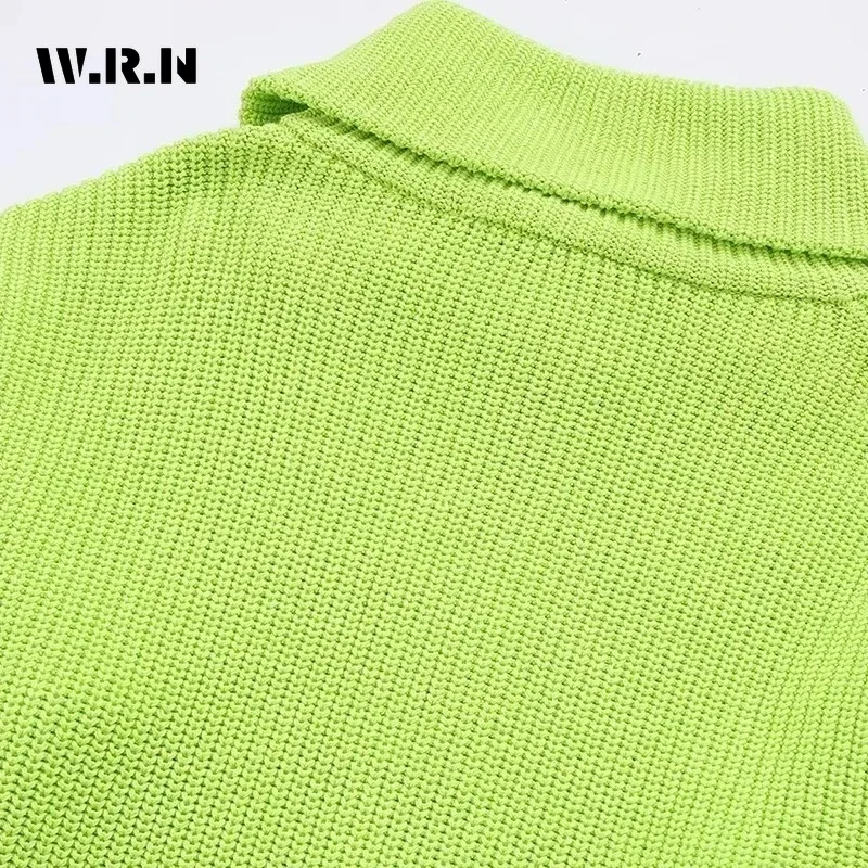 2024 Autumn Winter Y2k Knitting Long Sleeve Casual Cardigans Korean Women Fashion Solid Color Zipper Street Punk Sweater Top