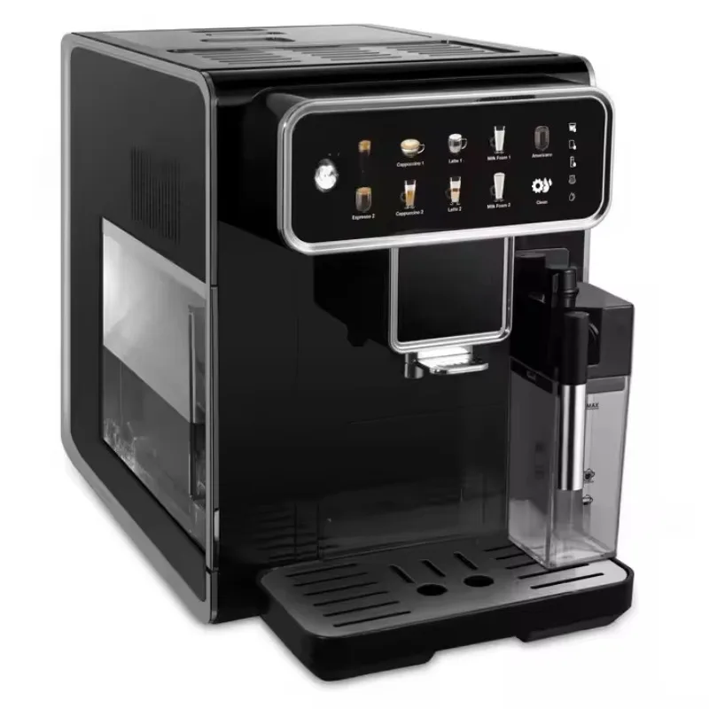 

Fully Automatic Household Stainless Steel Coffee Machine Touch Screen Integrated Steam Milk Foam Latte Art Grinding Features