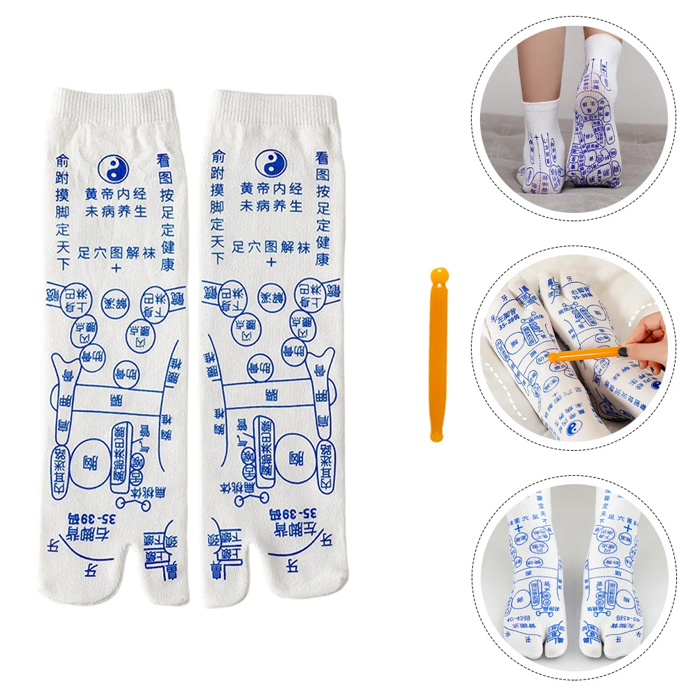 

Acupressure Socks Simple Design Combed Cotton Massage Acupoint Pattern Adult Lovers