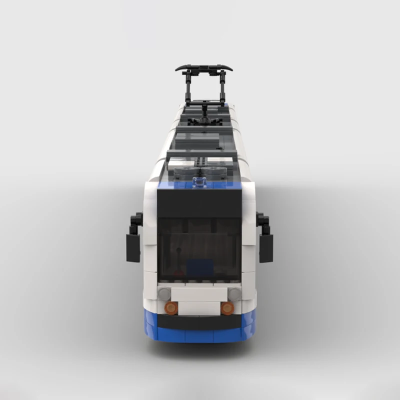 Train urbain blanc série de Transport ferroviaire Locomotive électrique modèle bloc de construction assemblage modulaire briques jouets cadeaux de noël