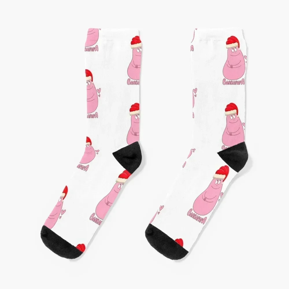عيد الميلاد مضحك Barbapapa - Barba _Papa ChristmasPapa Socks Toe أحذية رياضية فاخرة للمشي لمسافات طويلة قصيرة للرجال جوارب نسائية #1