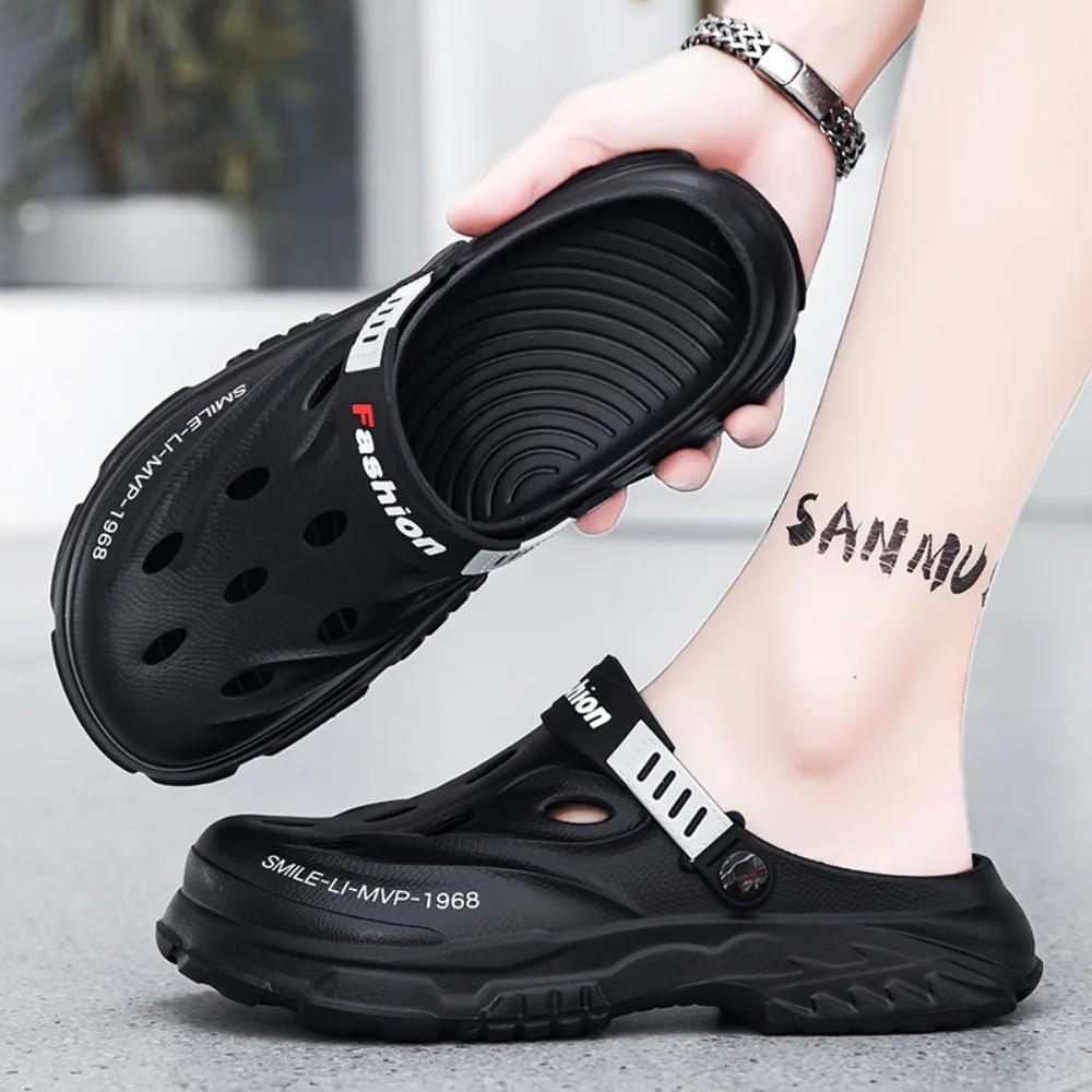 

Men's Outdoor Sandals Sport Slippers Beach Slides Breathable Clogs Men Casual Garden Shoes Non-slip Hiking Men Outdoor Sandals