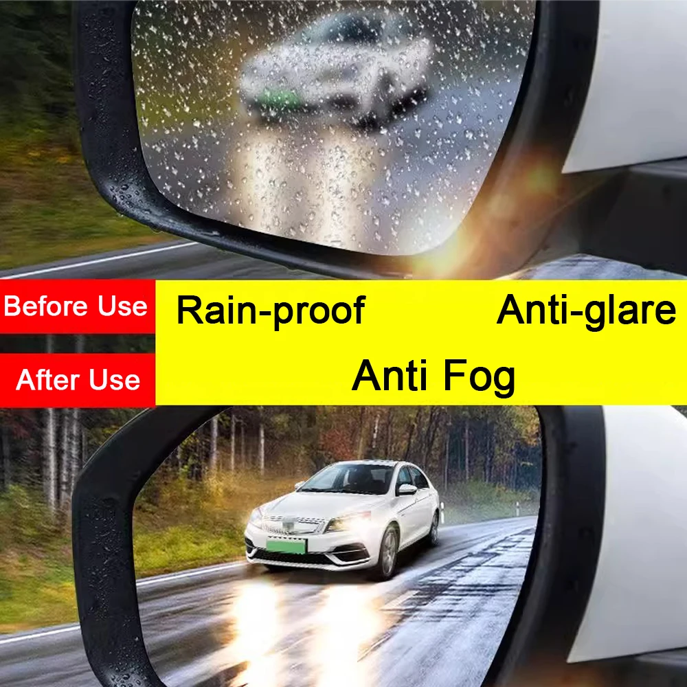 

Car Rearview Mirror Film Side Window Rainproof Clear Film 2 Pcs Anti Fog Window Mirror Protective Film Sticker Car Accessories