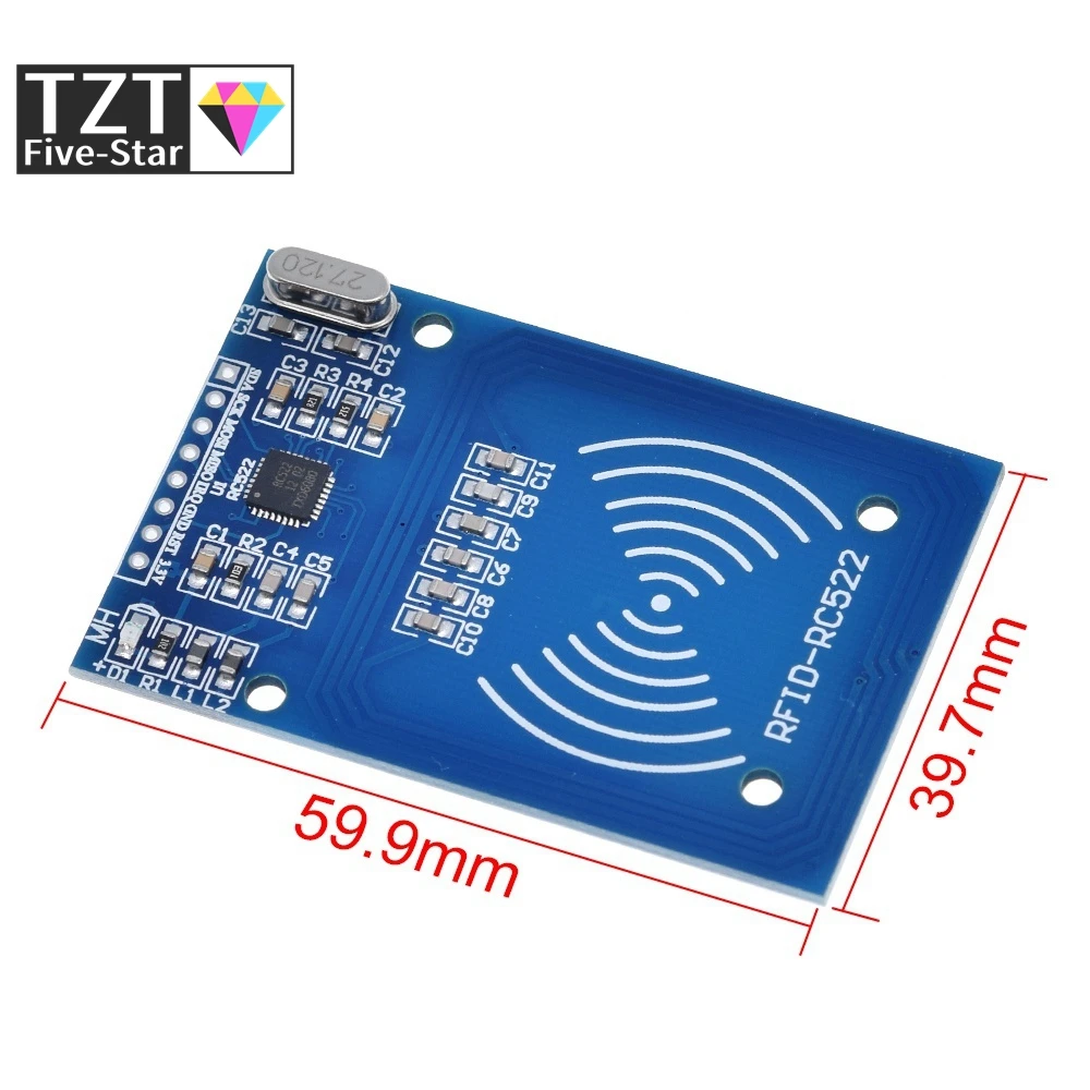 TZT MFRC-522 RC-522 RC522 Antenna RFID IC Wireless Module For Arduino IC KEY SPI Writer Reader IC Card Proximity Module