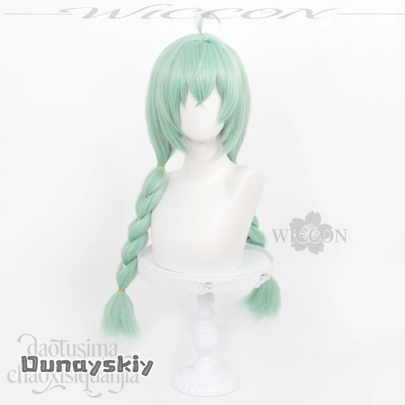 CR824Anime Game Neverness To Everness Cosplay Oneiroi Swimsuit Skin Hairstyle Mint Green Double Ponytail Braids Wigs Halloween view 4