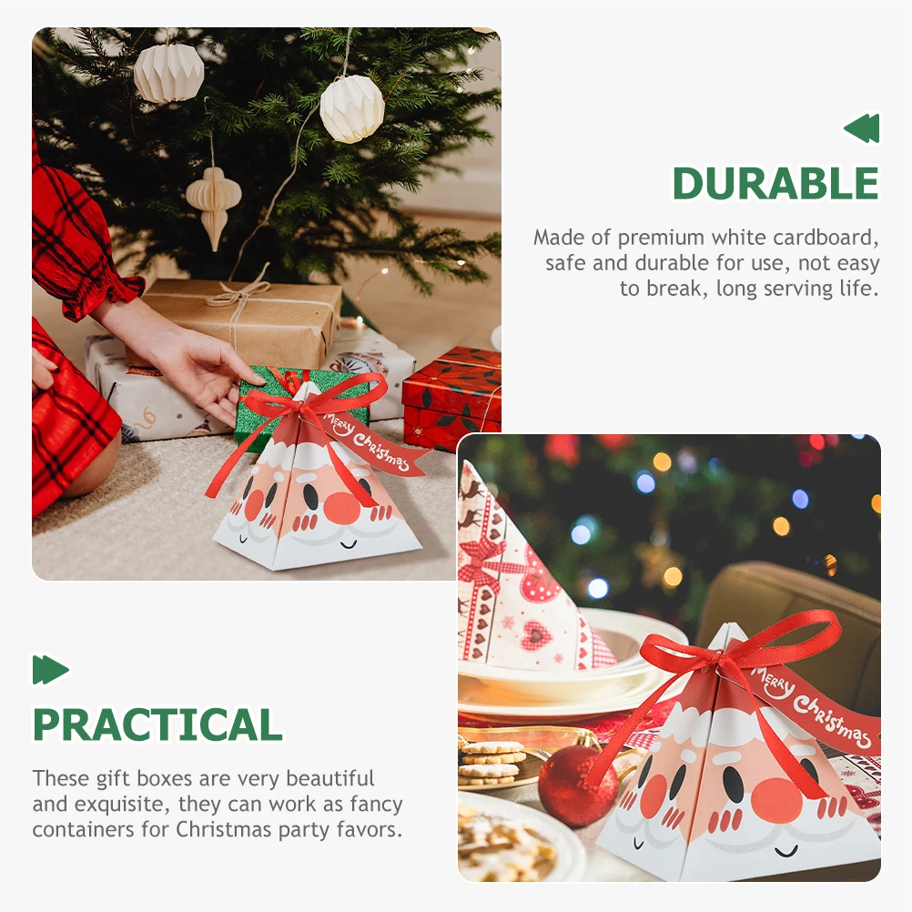 

50 Pcs Christmas Gift Box Small Candy Boxes Decor Goodies Packaging Bulk Holiday Treat Party Supplies for Gifts Mini