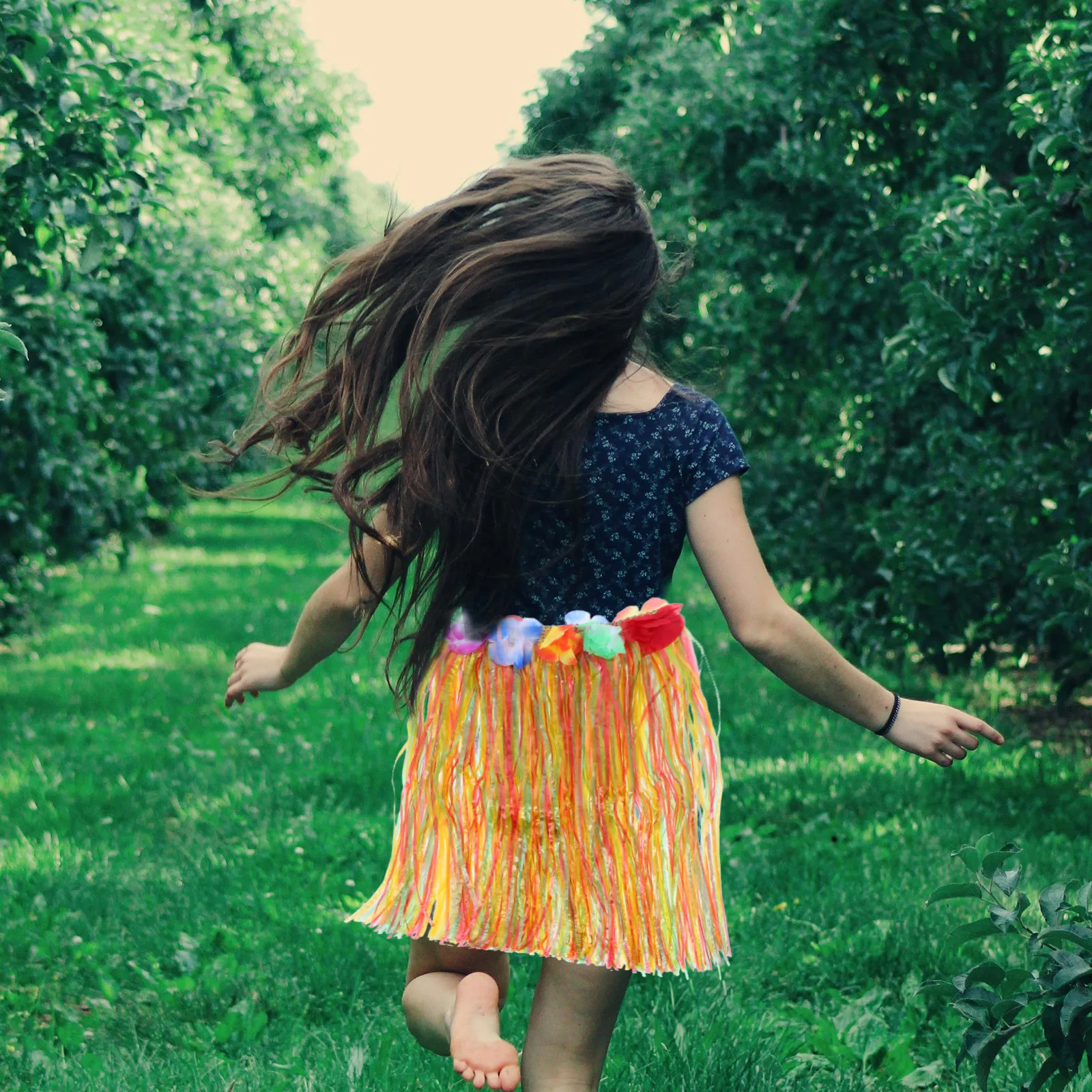 4 قطع 1 مجموعة أطفال تنورة هاواي مجموعة ملونة لواو زي حولا ملابس حفلات الرقص - لوازم الحفلات موضوع هاواي، لعب الأدوار #1