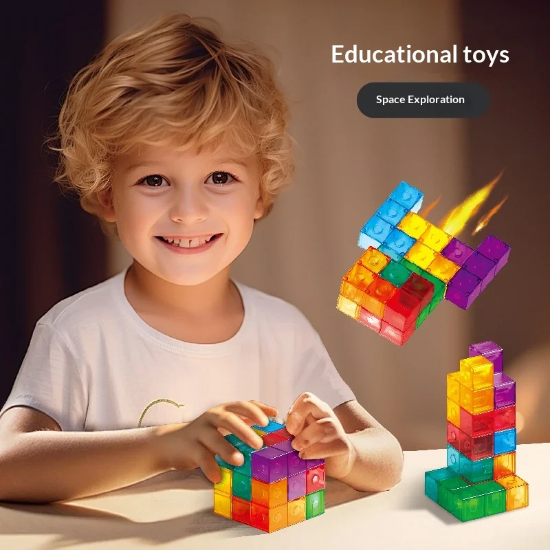 Magnetic Building Blocks  Luban 3D Puzzle Toy for Kids Soma Cube Educational Brain Teaser Early Learning Toy