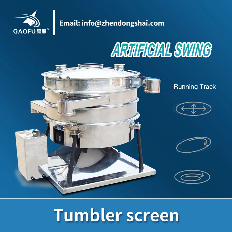 industrial sifters fine screen round vibrating separator tumbler sieve machine