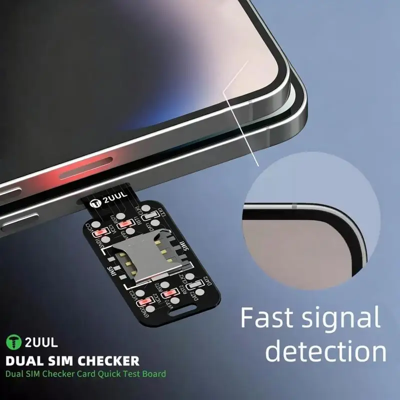 

Double Slot Phone Card Tester Portable Model Card Analyzers For Quick Signals Detections And Efficient Repair Y5GB
