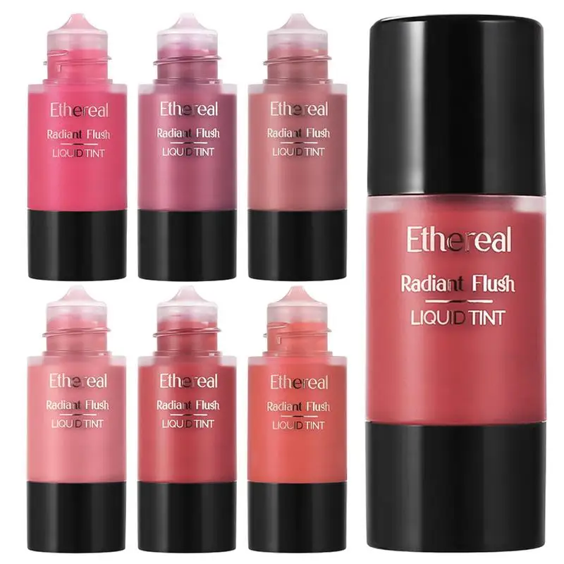 Vloeibare Blush Stick Geperst Matte Afwerking & Glitter Blush Stick Hoog Pigment Blush Lichtgewicht Fijne Shimmer voor Vrouwen & Meisjes Gezicht