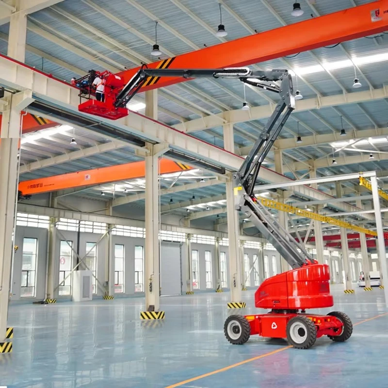 14m-16m Outdoor Towable Cherry Picker Electric Hydraulic Self Propelled Articulated Boom Lift Platform With CE ISO