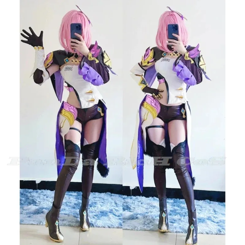 

Honkai Impact 3rd Костюм Сексуальное Платье Парик Хэллоуин Вечеринка Игра Cos Наряды для Женщин Elysia Косплей Полные Наборы; 3,k8't,