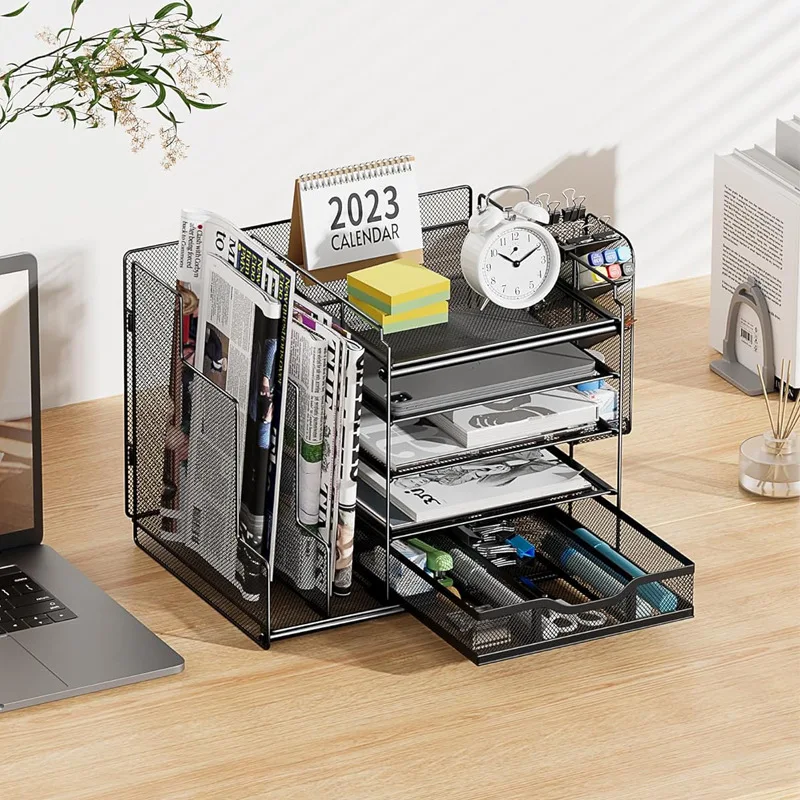 Multi-layer Desktop Office Supplies File Storage Rack