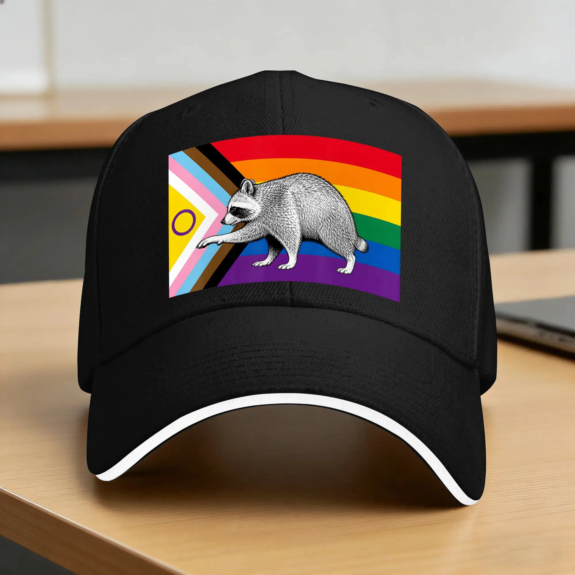 Spring Jimothy Seattle Raccoon LGBTQIA Pride Baseball Cap  Tennis Skate Streetwear Print Sun Trucker Hat Men Adult Baseball Caps