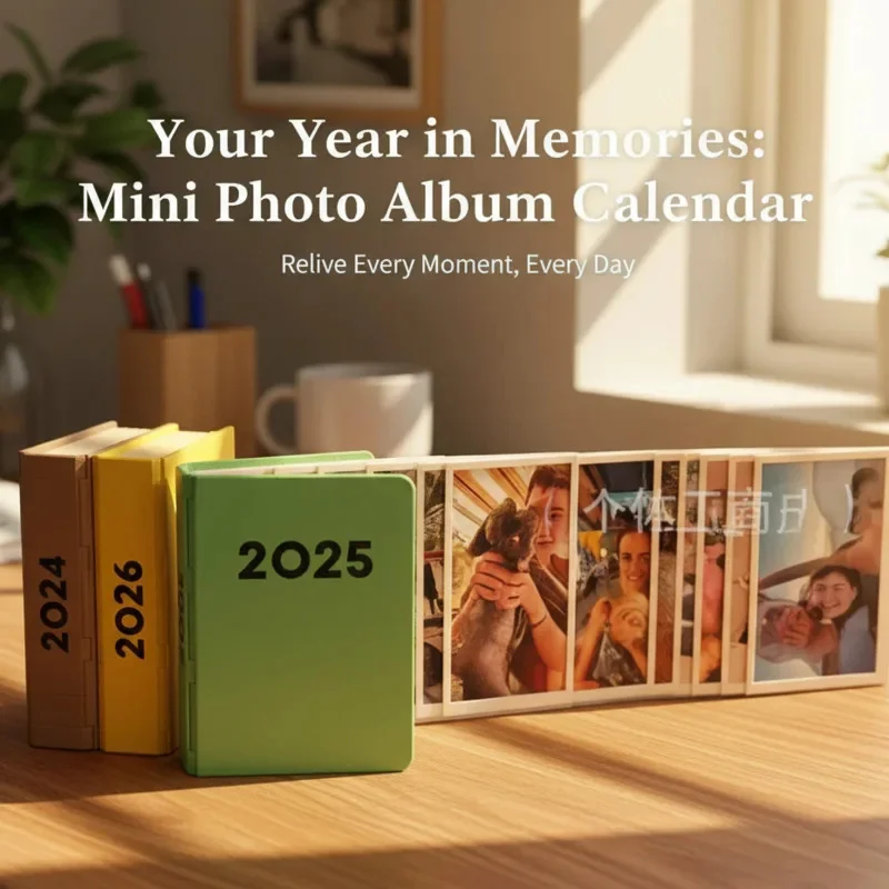 

PLA Creative Photo 3D Printed Sliding Photo Album Frame Display, DIY Photo Moving Picture Album Ornament Home Decor Gift New