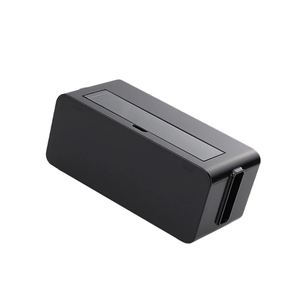 

Power Strip Storage Box Black Plastic Cable Management Box For Home Office Cord Hider Dustproof Cover Household Wire