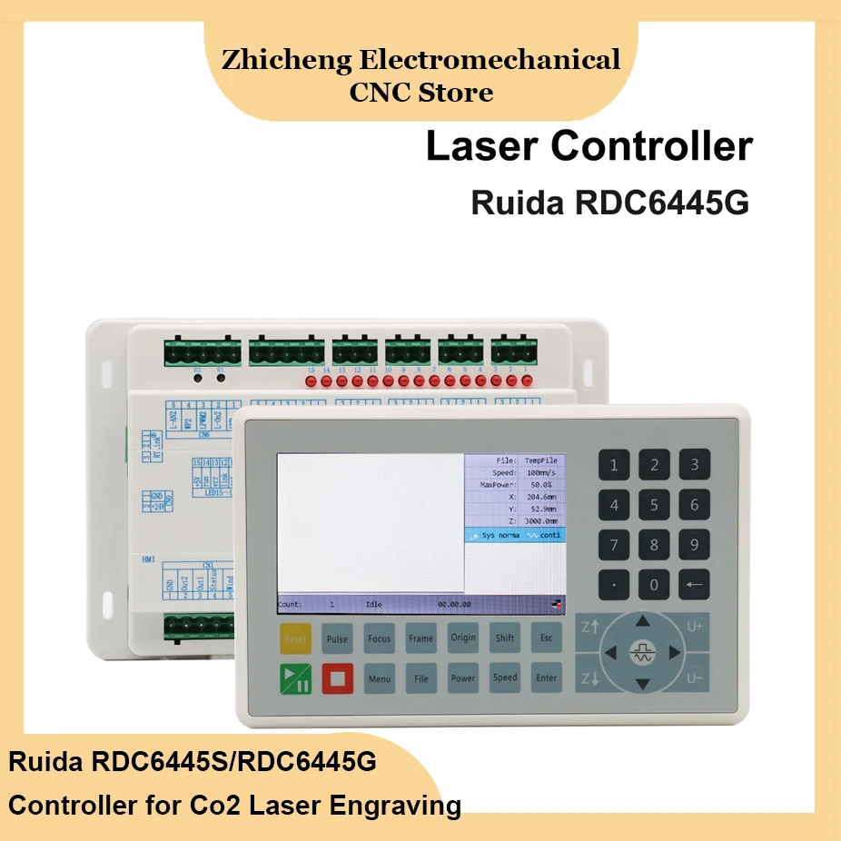 CO2 Laser Controller Panel for Ruida RDC6445G RDC6445S  RDLC320-A CNC Laser Cutting Machine Display