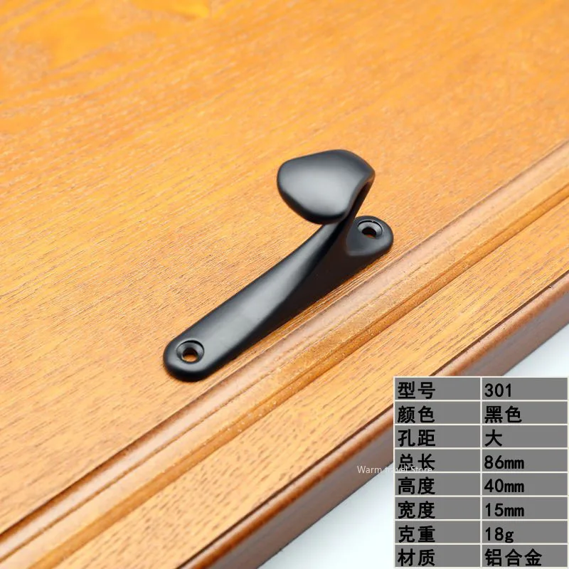 Black Aluminum Alloy Bedside Table Handle Minimalist Cabinet Pulls Furniture Hardware Wardrobe Cabinet Door Drawer Handles