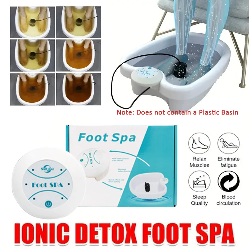 Electric Detox Ionic Foot Spa Bath Machine Mini Footbath SPA Detoxifier Cleanse Vibrant Whirlpool Care Arrays Aqua Call Therapy