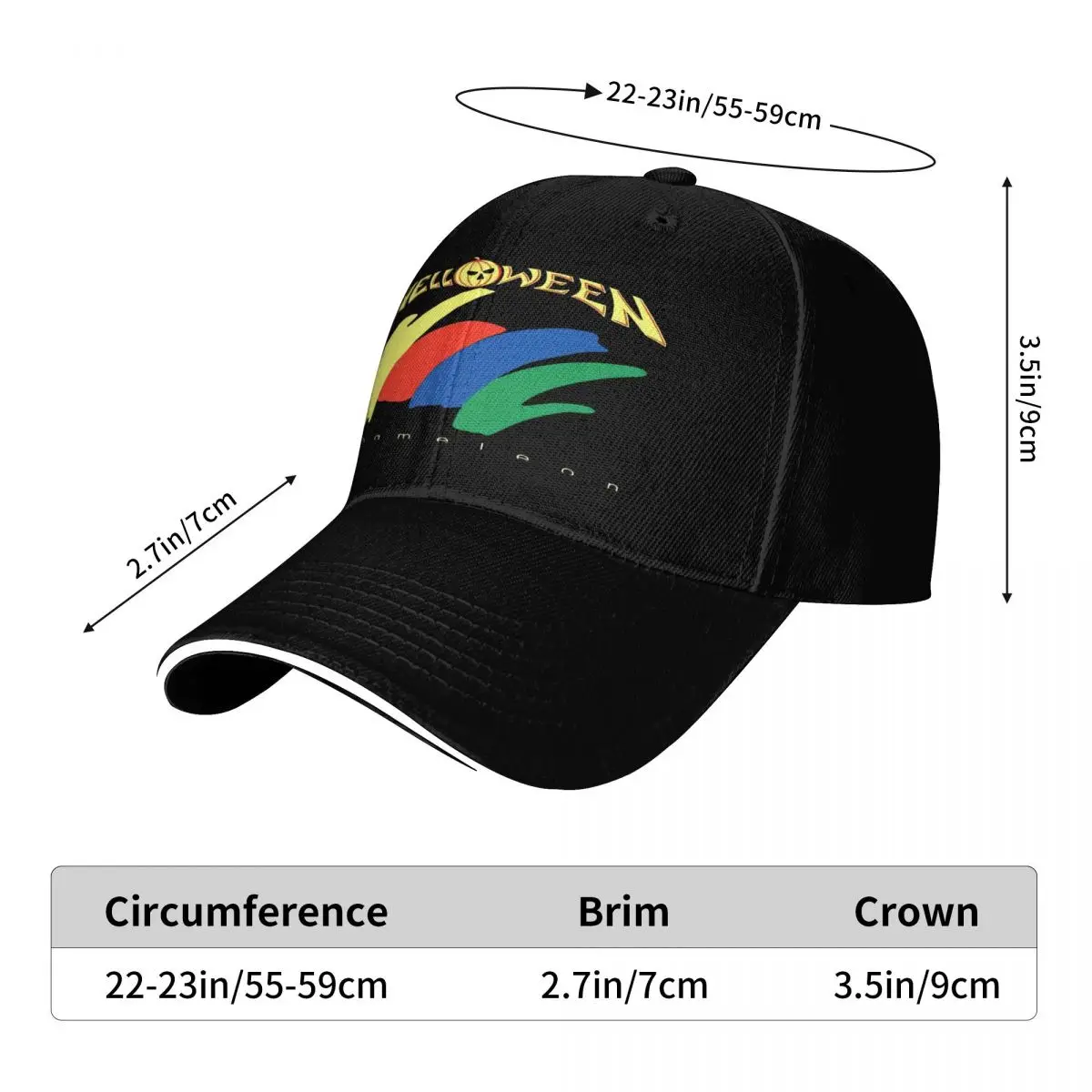 Helloween الحرباء المعادن الثقيلة مايكل قبعة الرجال قبعة جولف قبعات للرجال قبعات للرجال صيف 2025 رجل قبعة قبعة بيسبول