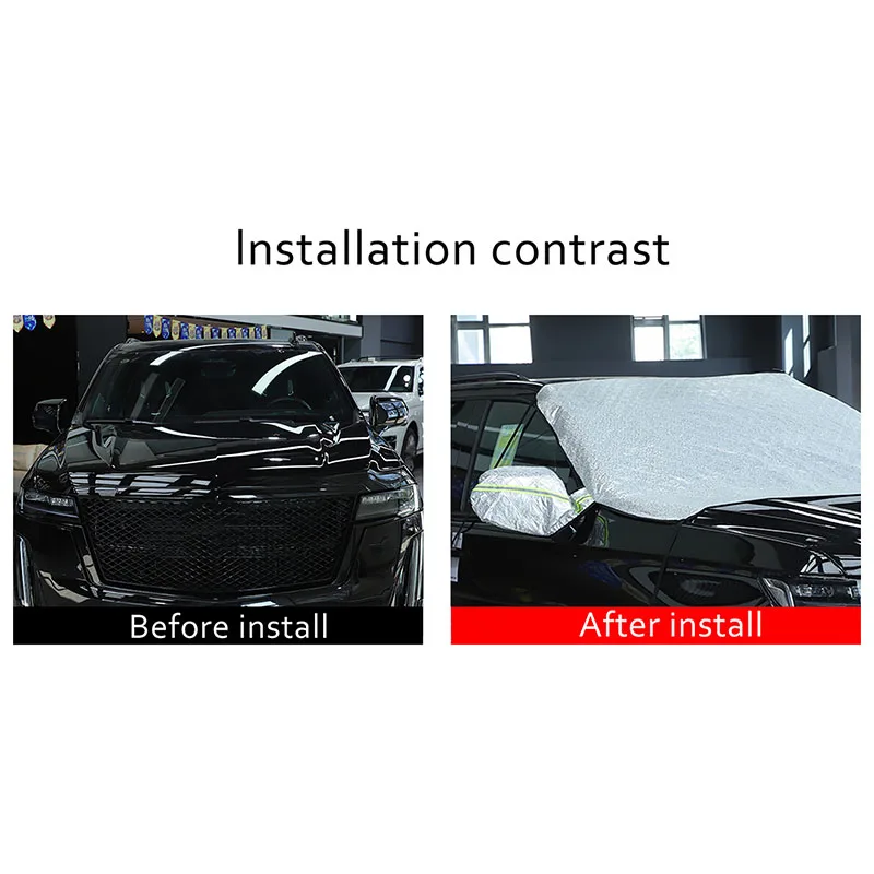 For Cadillac Escalade Cotton Velvet Car Windshield Snow Anti Frost Cover Winter Ice Snow Shield Car Accessories