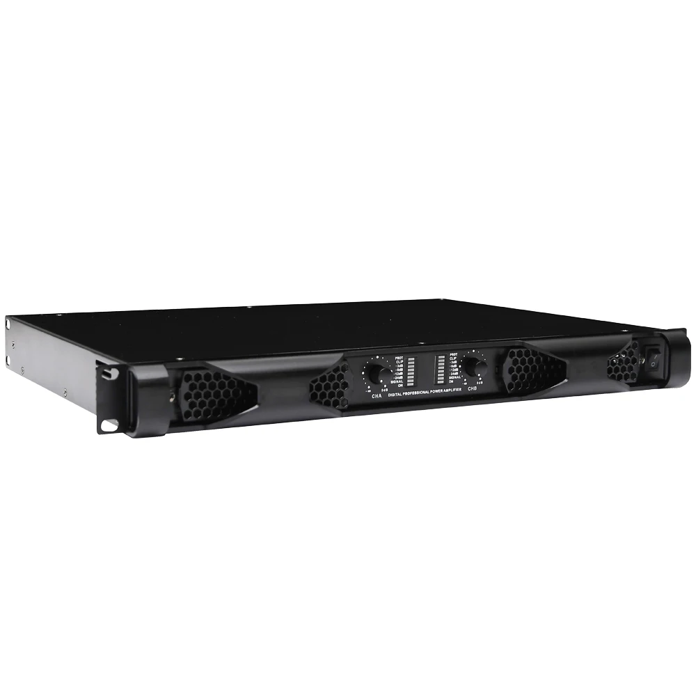 Class D 4Ω 900W×2 Digital Professional power amp 1U 2 Channel Preamplifier Audio DJ Speaker  Linear Array Sound Amplifier