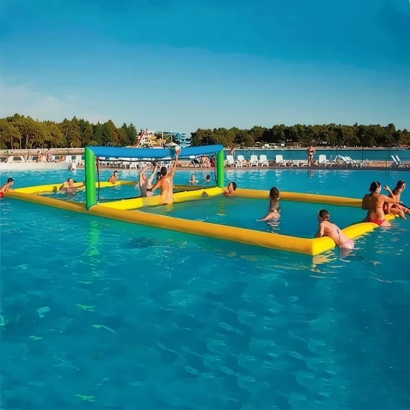 School Summer Team Building Inflatable Volleyball Training Ground Equipment Water Park Portable Mobile Floating