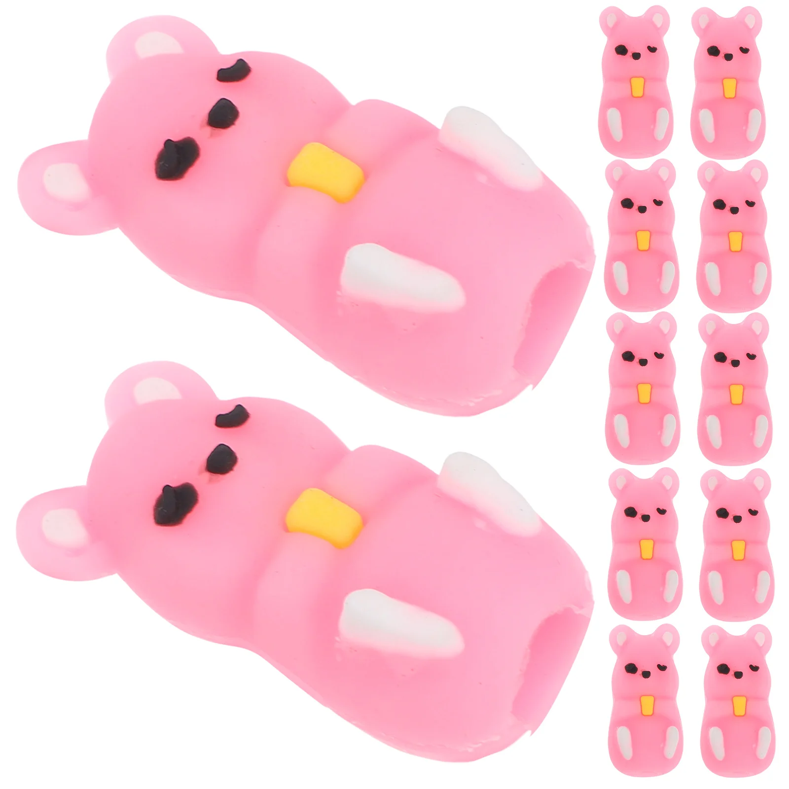 

12 pcs Pen Cap Extender Cute Cartoon Pencil Sleeve Soft Silicone Caps Holder Point Guard Top Cover Supplies Gel Pen Cases