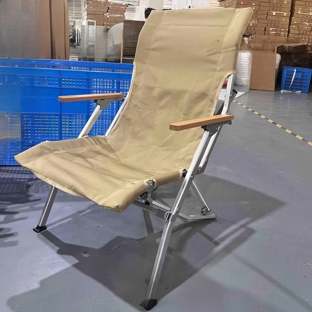 Silla Plegable para Exteriores de Aleación de Aluminio con Respaldo Alto, Silla Portátil para Camping, Playa y Comedor al Aire Libre