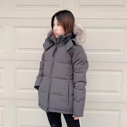 Piumino caldo invernale Famoso designer progettato Marchio di lusso Stile donna Giacca calda antivento con cappuccio abbigliamento di alta qualità