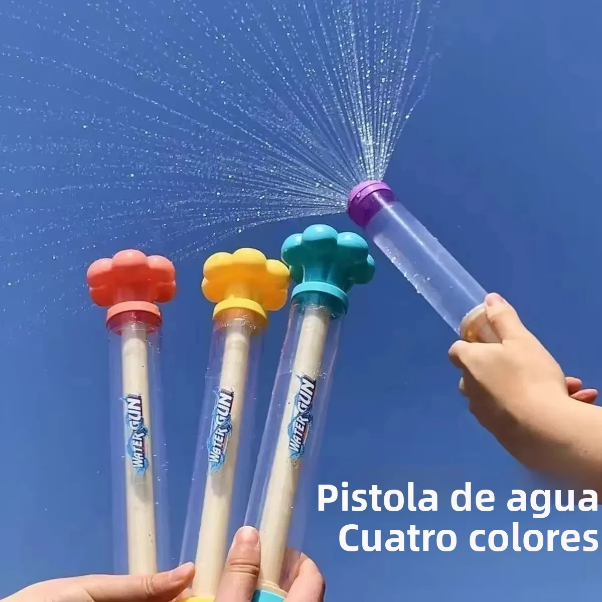 Water Gun Pull-Out Water Blaster Kids Summer Outdoor Beach Toy for Water Fight Pool Lawn Interactive Splash Game Props