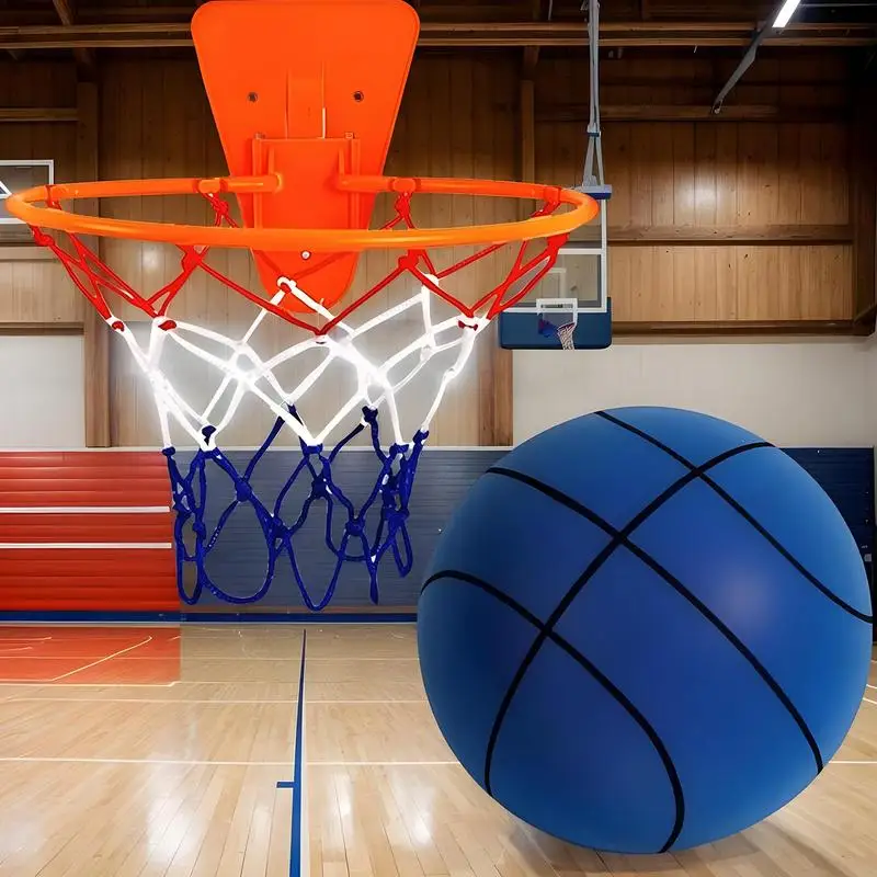 Тихий баскетбольный бесшумный мяч Баскетбольный мяч с обручем Мягкое оборудование для отскока Бесшумный спортивный мяч для дома Тренажерный зал Квартира Дети Взрослые
