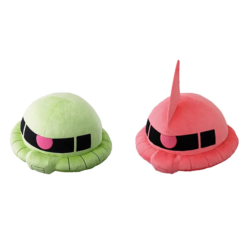 Мягкая плюшевая подушка-игрушка Kawaii Gundam Zaku Head: Аниме-подушка, мультяшная подушка, декор для дома, идеальный подарок для фанатов.