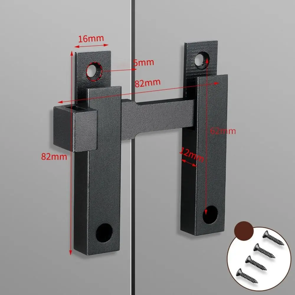 New Aluminum Alloy Door Latch No Punching/punching Required Surface Mounted Door Bolt Anticorrosive 180 Degree Door Lock Cabinet