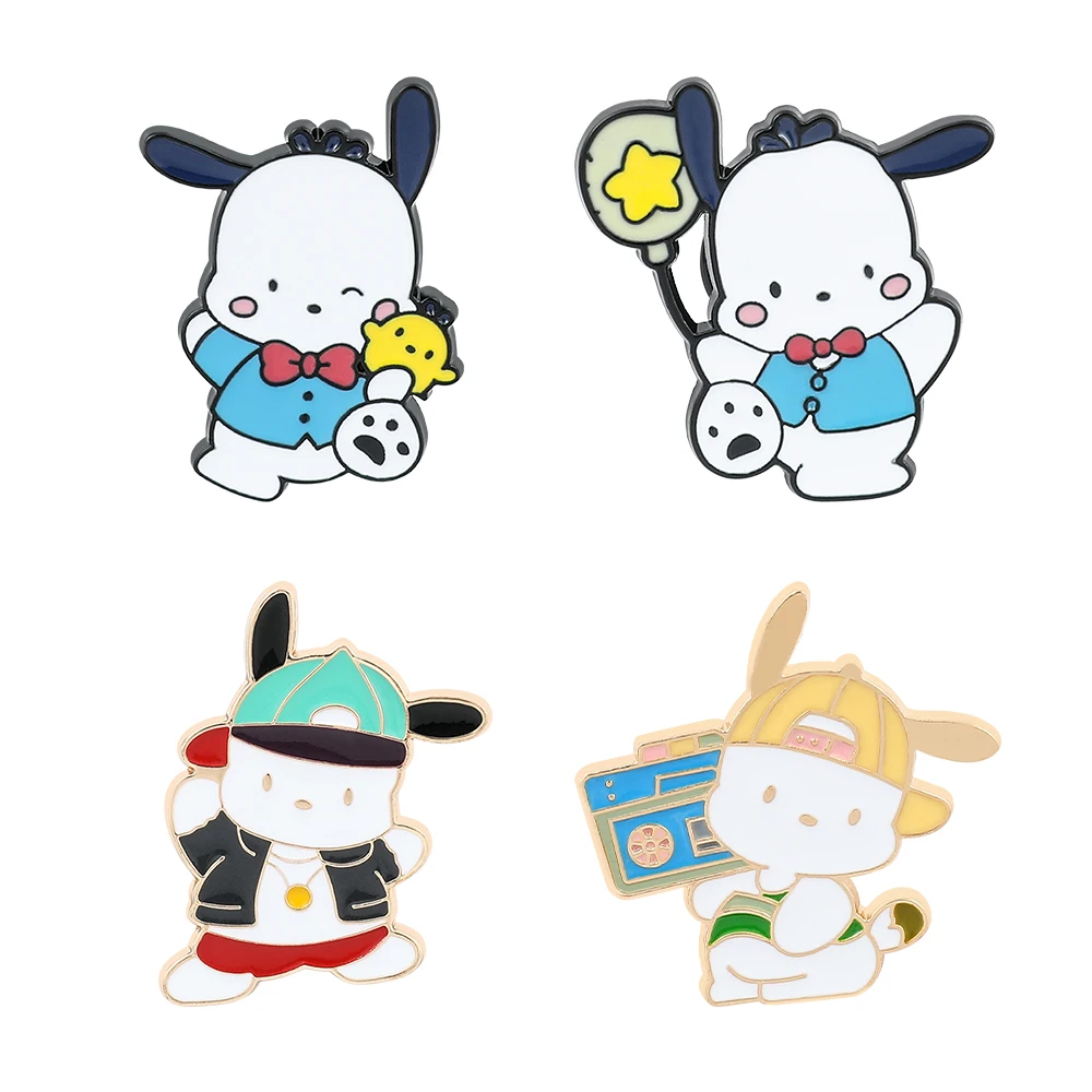 

Cartoon Anime Figure Enamel Pins Kawaii Pochacco Lapel Badges Brooch for Backpack Jewelry Accessories