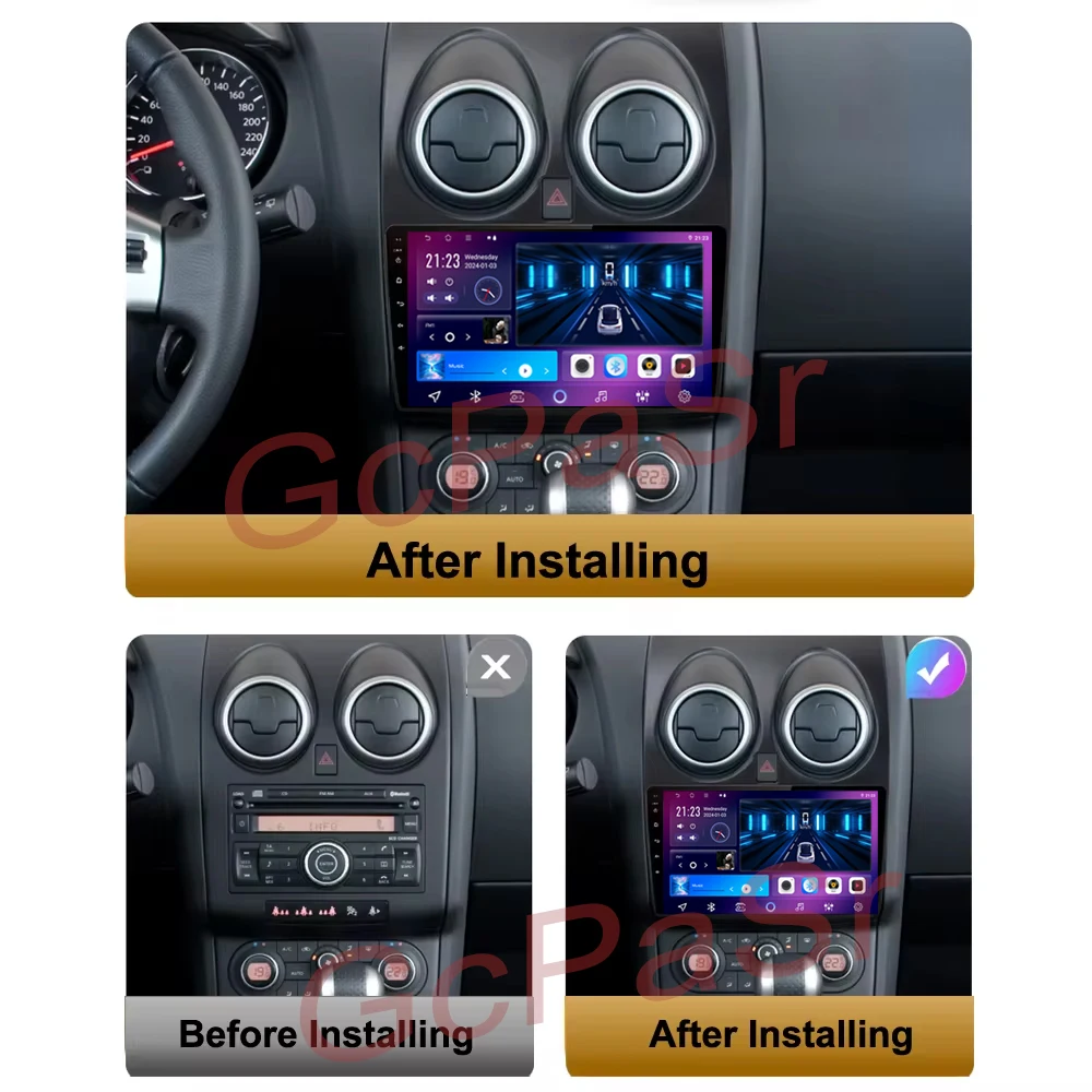 Android 16 For Nissan Qashqai 1 J10 2006 - 2013  Auto Radio Stereo Multimedia Player GPS Navigation DVD 5G High-performance CPU