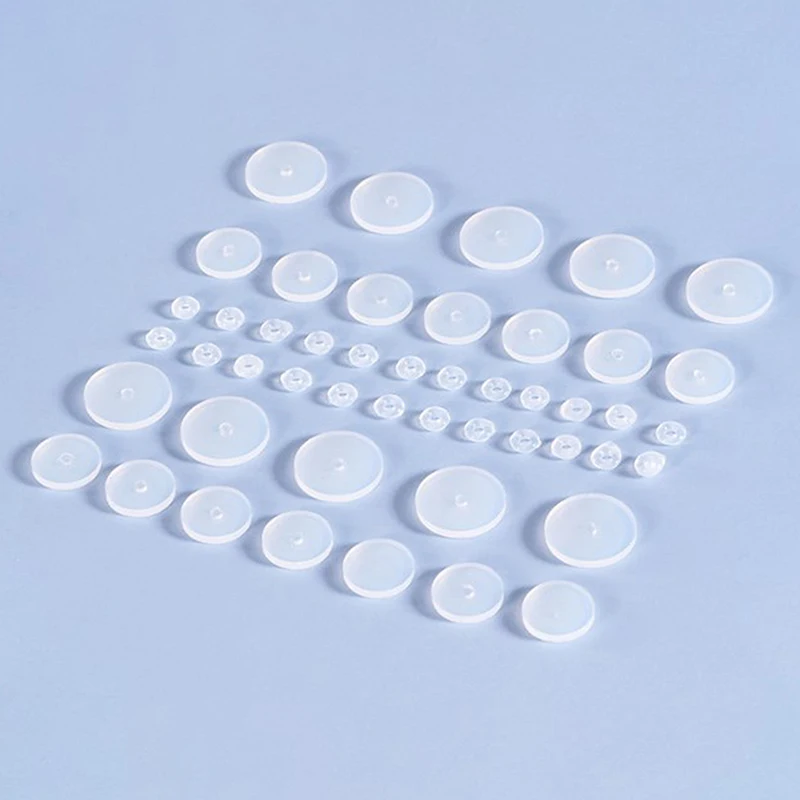 

[HS]10Pcs Jewelry Silicone Pad Piercing Healing Discs Set Flexible Anti Hyperplasia Flat Clear Grade Silicone Disc 3/5/7/9MM
