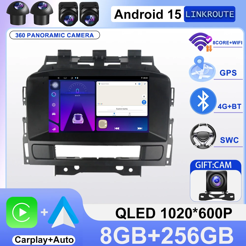 Android 15 Carplay Android Auto para Buick Excelle GT XT Opel Astra J 2011 2012 2013 2014 Radio de coche reproductor Multimedia estéreo para coche