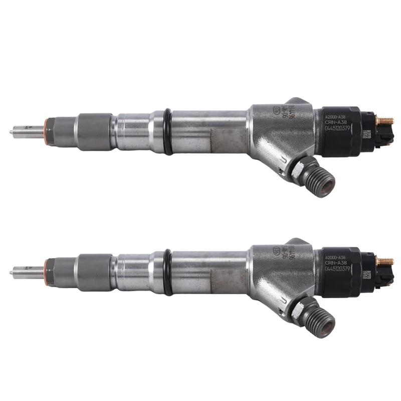 2PCS Crude Oil Fuel Injector Nozzle Diesel Injector For Yuchai YC6J 0445 120 379 0445120379