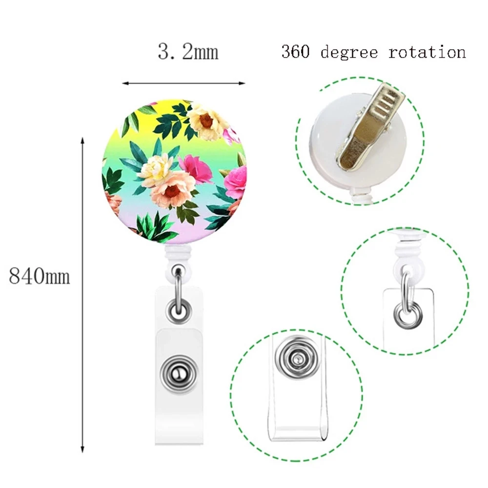 Держатель именной бирки Держатель именной карты Держатель бейджа Зажим Держатель карты Зажим Брелок Держатель идентификационного бейджа Выдвижной бейдж Медсестра Доктор