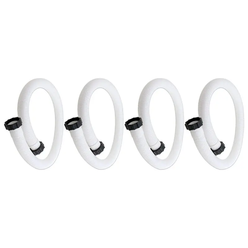 A89E-1.5Indiameter Pool Pump Hoses For Above Ground Pools-59In Long Pool Hoses For Intexx Filter Pumps&Saltwater System,4Pack
