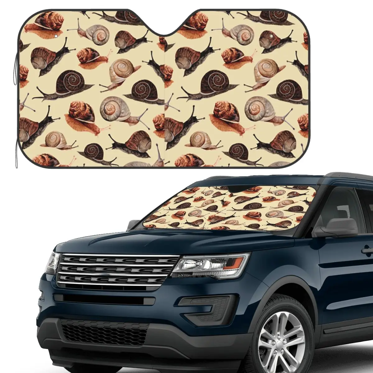 

A Slew Of Snails Sunshade Windscreen Car Front Windshield Window Sun Visor Accessories Covers