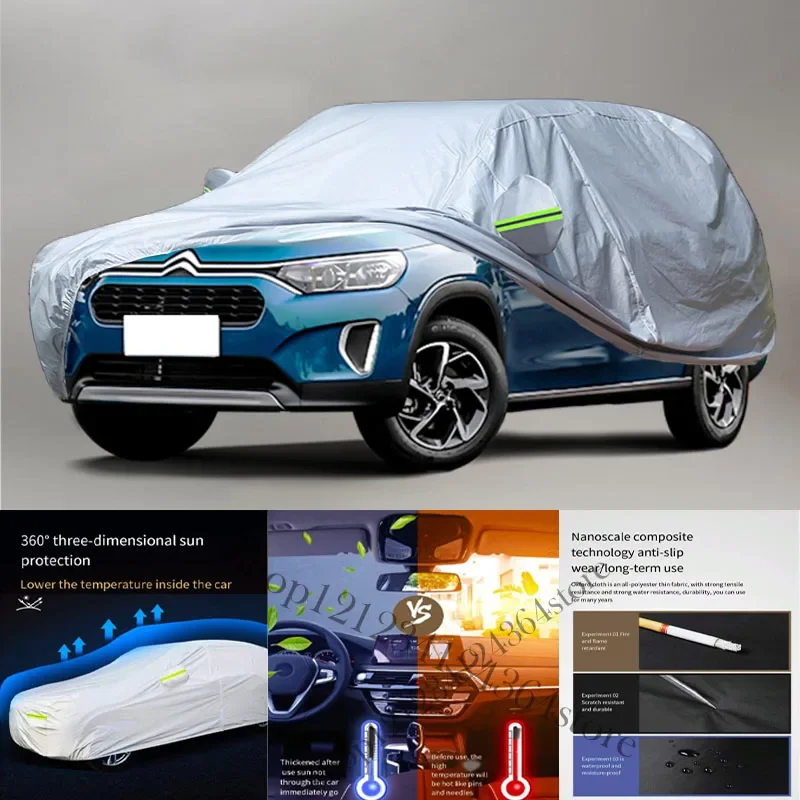 

For Citroen C3L fit Outdoor Protection Full Car Covers Snow Cover Sunshade Waterproof Dustproof Exterior Car cover protection