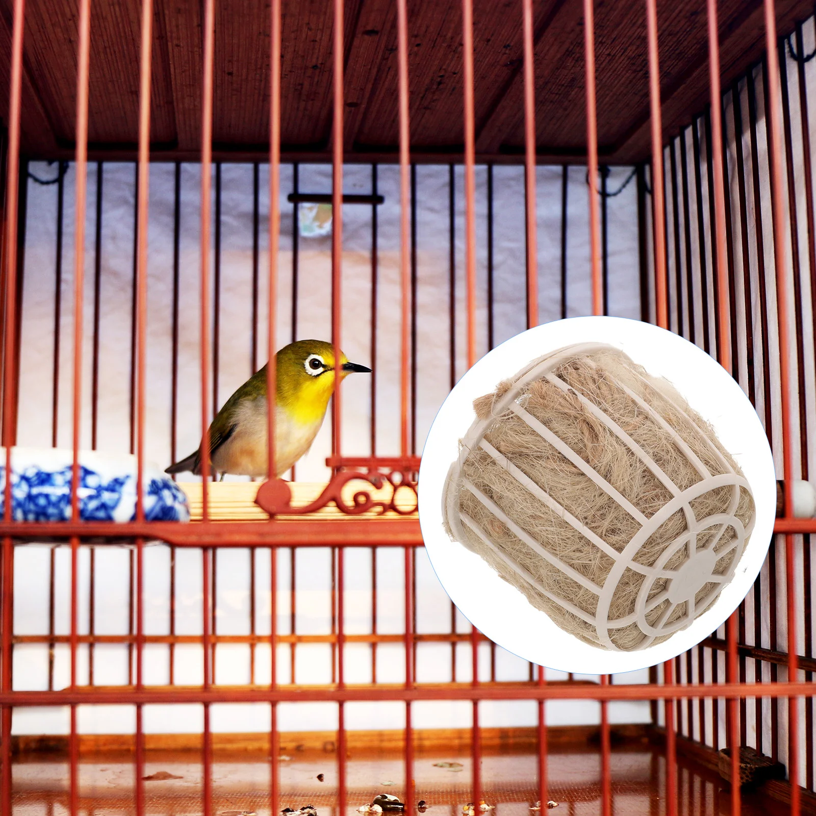 

Bird's Nest Toy Pigeon Hatching Nests Plastic Canary for Cages Parrot Basin Birds Nesting Hollow