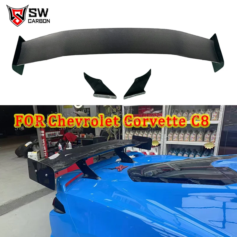 

Carbon Fiber Rear Trunk Spoiler Wing for Chevrolet Corvette C8 Z06 2020 2021 Rear Trunk Boot Lip Tail Wing Spoiler Bodykit