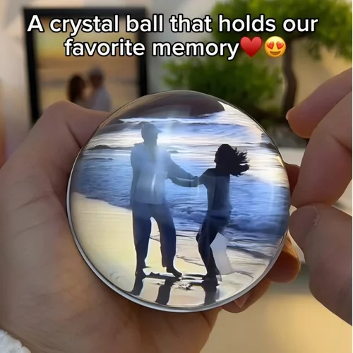 Imagen 2 del producto Bola de cristal de vídeo 3D, lámpara de bola de cristal artística con memoria artesanal, pantalla de píxeles esféricos, pantalla de 2,7 pulgadas, reproductor de vídeo de 4GB para regalo